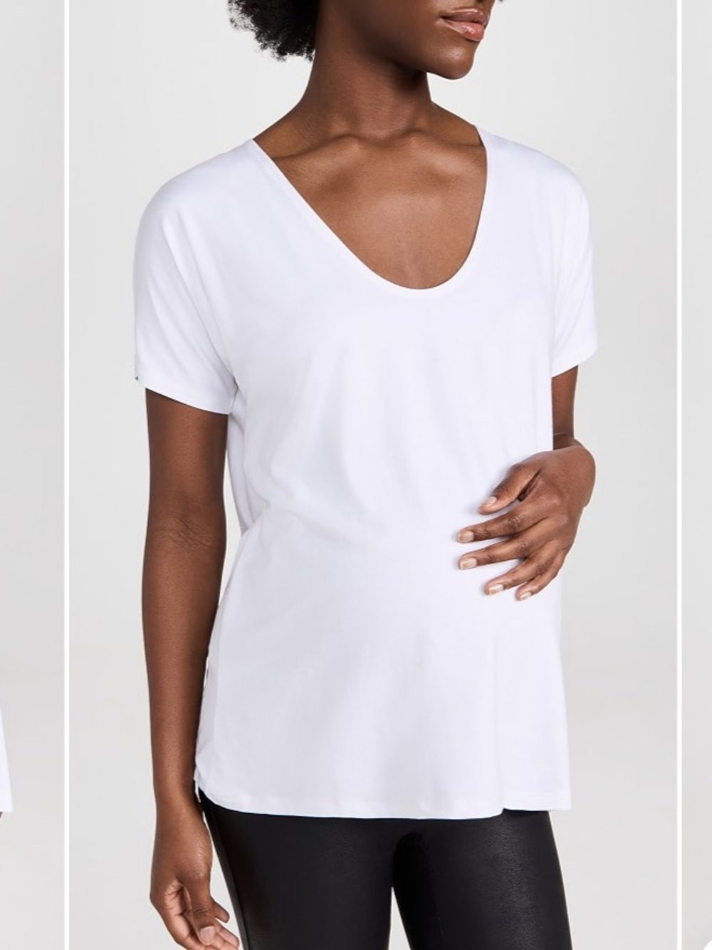 Hatch The Perfect Vee Shirt V Neck Top White Maternity Tee